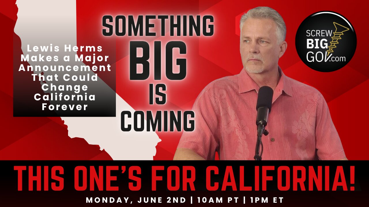 📢 Lewis Herms Makes a Major Announcement That Could Change California Forever